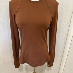 lululemon athletica copper brown long sleeve top